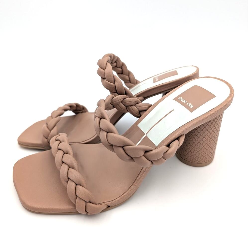 Dolce Vita Nairi Braided Strappy Sandal Women's Open Toe Brown Size US6M